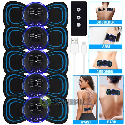 5Mini Portable EMS Electric Neck Back Massager Cervical Massage Patch Stimulator • $11.77