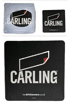 Carling Lager Beer Mats / Drink Coasters - Pack Of 100 - Brand New & Sealed! • £2.50