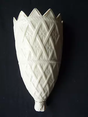 Belleek. Tassel Wall Pocket. Bcis 1985 L/e Numbered Item. 1392/1985 • £25