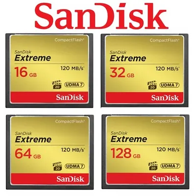 Sandisk CF Extreme Card 32GB 64GB 128G Compact Flash Memory Card Full HD 120MB/s • $69.95