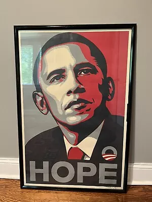 Original Obama Hope Print By Shepard Fairey 24  X 36   2008 Signed And Numbered • $8500