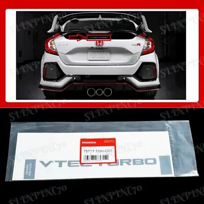 $11.28 • Buy For Oem Cdm Vtec Turbo Decal Sticker Honda Civic Ctr Type R Fk8 2017-2019 1pcs