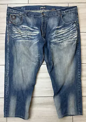 Pelle Pelle Jeans Mens 54x30 Blue Baggy Wide Leg 90s Y2K Streetwear Skater Denim • $74.99