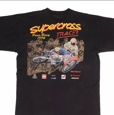 SALE_ VINTAGE AMA MX MOTOCROSS SUPERCROSS TRACER PARIS BERCY 1994 T-Shirt S-5XL • $20.99