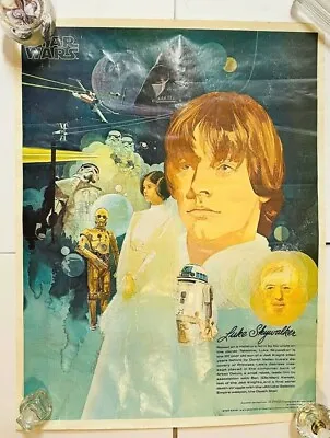 Vintage Star Wars Luke Skywalker Mark Hamill Poster Original 1977 Coca Cola • $29.99