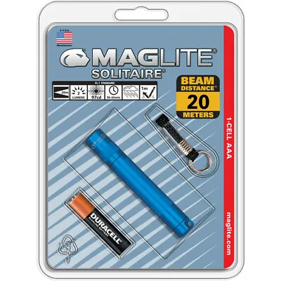 Maglite Solitaire Incandescent 1 Cell AAA Flashlight Blue 100529 • $16.83