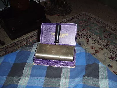 Vintage WILMORT CRUMB SWEEPER Silverplate Table Crumb Butler Sweep Mono'd P • $17.15