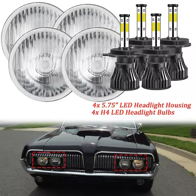 8PCS 5.75  Round LED Headlights Hi/Lo For Mercury Cougar 1967-76 Monterey Comet • $71.49