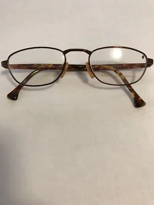 Vintage New Donna Karan Metal & Tortoise Eyeglasses Frame Lenses 51-19-140 • $40