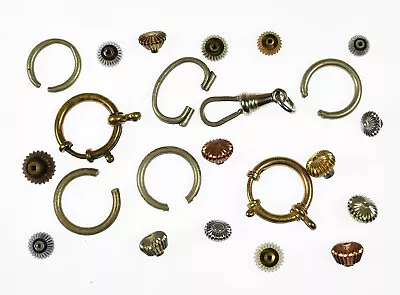 Old Pocket Watch Spare Parts Pocket Watch Crowns Pocket Watch Bracket Carabiner Spring Ring • £24.66