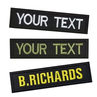 £7.19 • Buy 2PCS Personalised Embroidered Name ID Badge Name Patch Tag New Tape Iron-on 4x1 