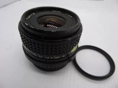 Y / C Mount Tokina Lens 28mm 2.8 + Cap + Filter Optics Clear Tested Yashica / C • £22.50