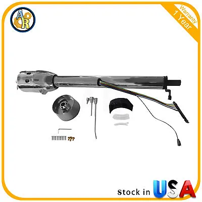 Chrome Stainless 28  Automatic Tilt Steering Column Shift With Wheel Adapter GM • $165.59