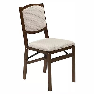 Stakmore Contemporary Upholstered Back Fruitwood Folding Dining Chair (2 Pack) • $113.99