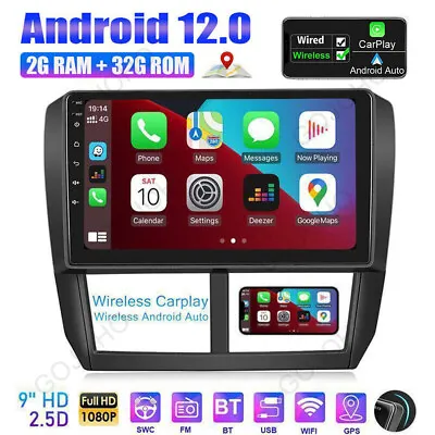For Subaru Forester Impreza 2008-2012 Car Stereo Radio Android 12 WIFI CarPlay • $130.49