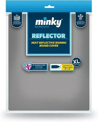 Minky Reflecting Ironing Board Cover Heat Reflective Sheet XL Fits 125 X 45 Cm • £10.85