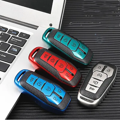 Remote Car Key Fob Cover Case Shell Holder TPU For Ford Mustang Lincoln MKZ • $11.98