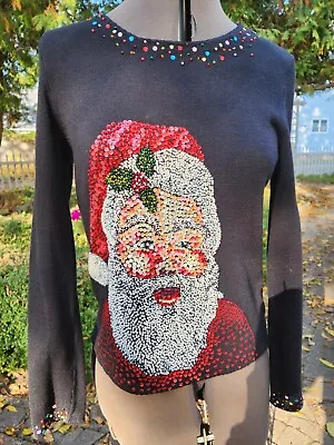 Michael Simon Event Santa Sweater~SMALL~Sequins Beaded W/TAGS Christmas • $99