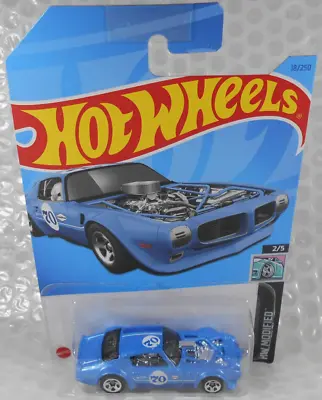 Hot Wheels 1970 Pontiac Firebird (blue) Sealed On Long Card #18/2023 • £3.50