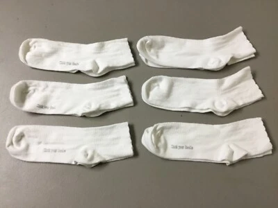 $12.99 • Buy NWOT Women's Hue Thin Scallop Top Ankle Socks One Size 6 Pair White #1089Z