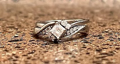 $300 • Buy Engagement Ring And Wedding Band Set Perfect Condition From Zales