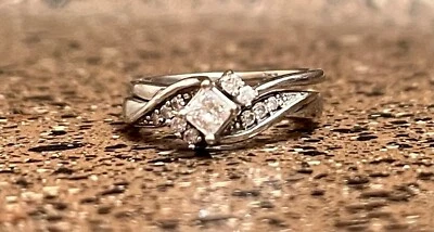 Engagement Ring And Wedding Band Set Perfect Condition From Zales • $300