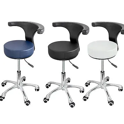 JMU Dental Backrest Rolling Stool Dentist Assistant Exam Chair Adjustable Height • $143.99