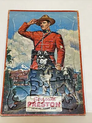 Sergeant Preston And His Dog Yukon King Framed Tray Jigsaw Puzzle Vintage • $9.90