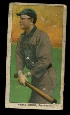 1909-11 Sweet Caporal Tobacco Card T206 Ed Abbaticchio Baseball LOW GRADE TAPE • $42.46