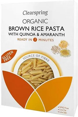 Clearspring Organic Gluten Free Quinoa & Amaranth Brown Rice Penne Pasta 250g • £8.42