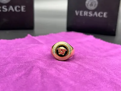 Versace Gold Medusa Head Design Ring US Size 8 Or 9 Mens (Or Woman's!) • $425