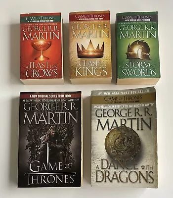A Song Of Ice And Fire By George R. R. Martin Paperback Book #1-5 • $16.99