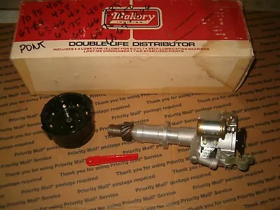 Pontiac NOS Mallory YC-312 Distributor W' Cap Cover Degree Key Papers Box ! • $99