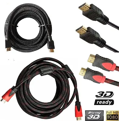 Premium HDMI Cable Cord 1.4 HD 1080P HDTV LCD LED PS4 XBOX 3D BLURAY Cable LOT • $4.29