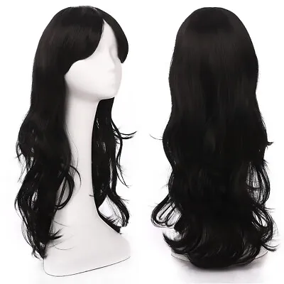 Long Curly Straight Full Wig Synthetic Hair With Blonde Wigs For Women Ladies UK • £18.96