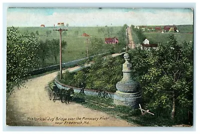 1909  Jug  Bridge Monocacy River Frederick Maryland MD Middletown Postcard • $7.95