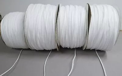 WHITE WASHABLE PIPING CORD Sewing Upholstery Cushions In Sizes - 3mm 4mm 5mm 6mm • £54.95