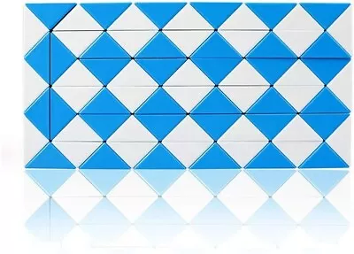 Magic Snake Cube 72 Wedges Twisted & Deformable Children's Educational Toy Blue • $15.99