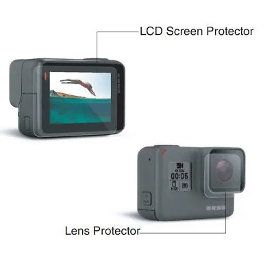 Screen Protector 2in1 LCD Dust Proof Protective Film Camera For GoPro Hero 5 6 • $4