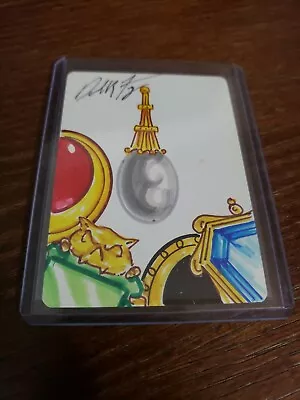 MTG MOX PEARL Sketch Dan Frazier Altered Autographed Signed ART MAGIC COLLAGE • $399