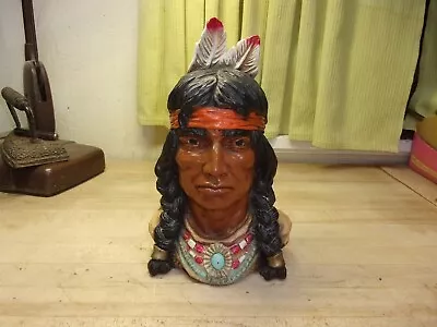 Vintage Native American Indian Chief Head Bust UNIVERSAL STATUARY CORP #320-1966 • $16.99