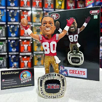 $162 • Buy JERRY RICE San Francisco 49ers 1988 Super Bowl  Ring Base  NFL Bobblehead