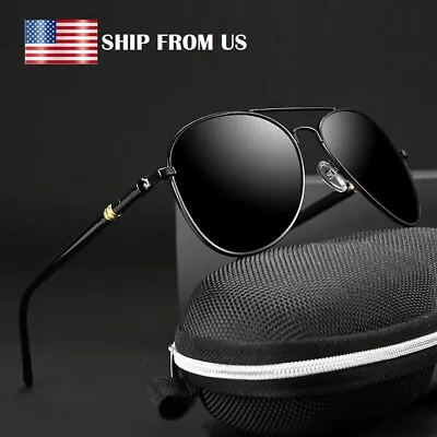 Men's Military Style Polarized Pilot Sunglasses Anti-UV Driving Transition Lens • $8.36