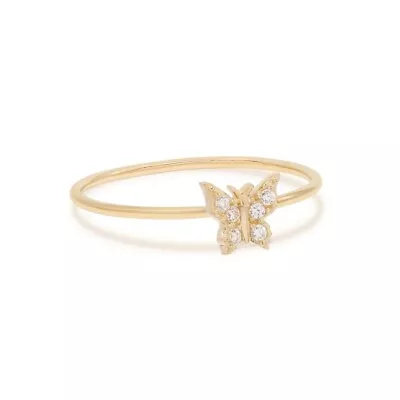 By Charlotte Fly With Me Butterfly 14 Kt Ring RRP  299.00 Size R (9) • $169