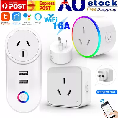 10A 16A Tuya WiFi/Zigbee Smart AU Plug Outlet Power Socket For Alexa Google Home • $22.89