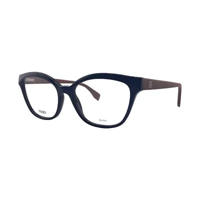 Fendi FF 0044 Navy Caramel Cat Eye Eyeglasses Frames 54mm 17mm 140mm - MHH • $65