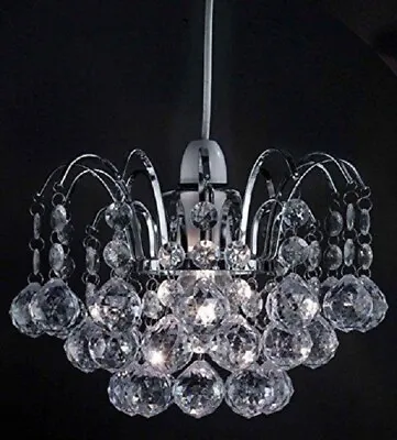 Modern Chandelier Ceiling Light Shades Acrylic Crystal Droplet Pendant Lampshade • £13.80