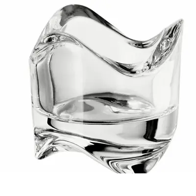 £6.50 • Buy IKEA 'VASNAS' Heavy Clear Glass Small Stackable Wavy Tea Light Holder 6cm