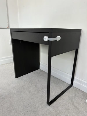 £0.99 • Buy Used Ikea Micke Desk Black, One Drawer, Cable Management