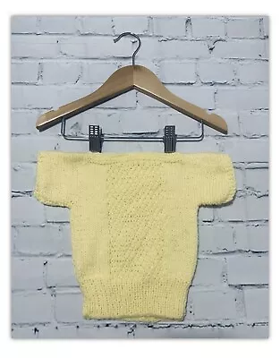 Baby Girls 0-3 Months Clothes Cute Hand Knitted Jumper Top *We Combine Postage* • £3.51